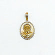 14K Yellow Gold Diamond Sagred Jesus Pendant  1.21Ct Dia / 12.1gr