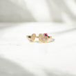 10K YG Diamond HK - Letter G Rings / 2.34gr / Sz 7 / 0.12Wt Dia