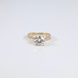 14K YG Lab Diamond Round Brilliant With Certificate Engagement Ring / 3.66gr / Sz 6.5 / 2.01Ct Lab Dia / F / VS1