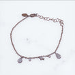 14K White Gold Fashion Bracelet With Diamond / 1.4gr / 1.3mm / 7in