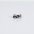 Sapphire Ring 14K White Gold With Diamonds / 4gr / Size 7