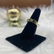 18K Yellow Gold Luxury Ring With Emerald / Ct Dia / 5.2gr / Size 7