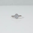 14K White Gold Diamond Clover Ring 0.16Ct Dia / 2.44gr / Size 6 3/4