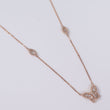 14K RG Diamond Little Butterfly Set Jewelry / 2.22gr / 1mm / 18in / 0.45Ct / VS2-SI / G-H