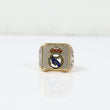 14K YG RM Football Club Rings / 9.39gr / Sz 10 1/4 / White Zircons