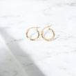 10K YG Luxury Hoop Earrings / 1gr / 0.6in /