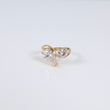 14K YG Lab Diamond Pear-Round Brilliant With Certificate Engagement Ring / 3.6gr / Sz 7 / 2.02Ct Lab Dia / E / VS1
