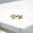 10K YG Diamond Butterfly - Letter U Rings / 2.28gr / Sz 7.5 / 0.1Wt Dia
