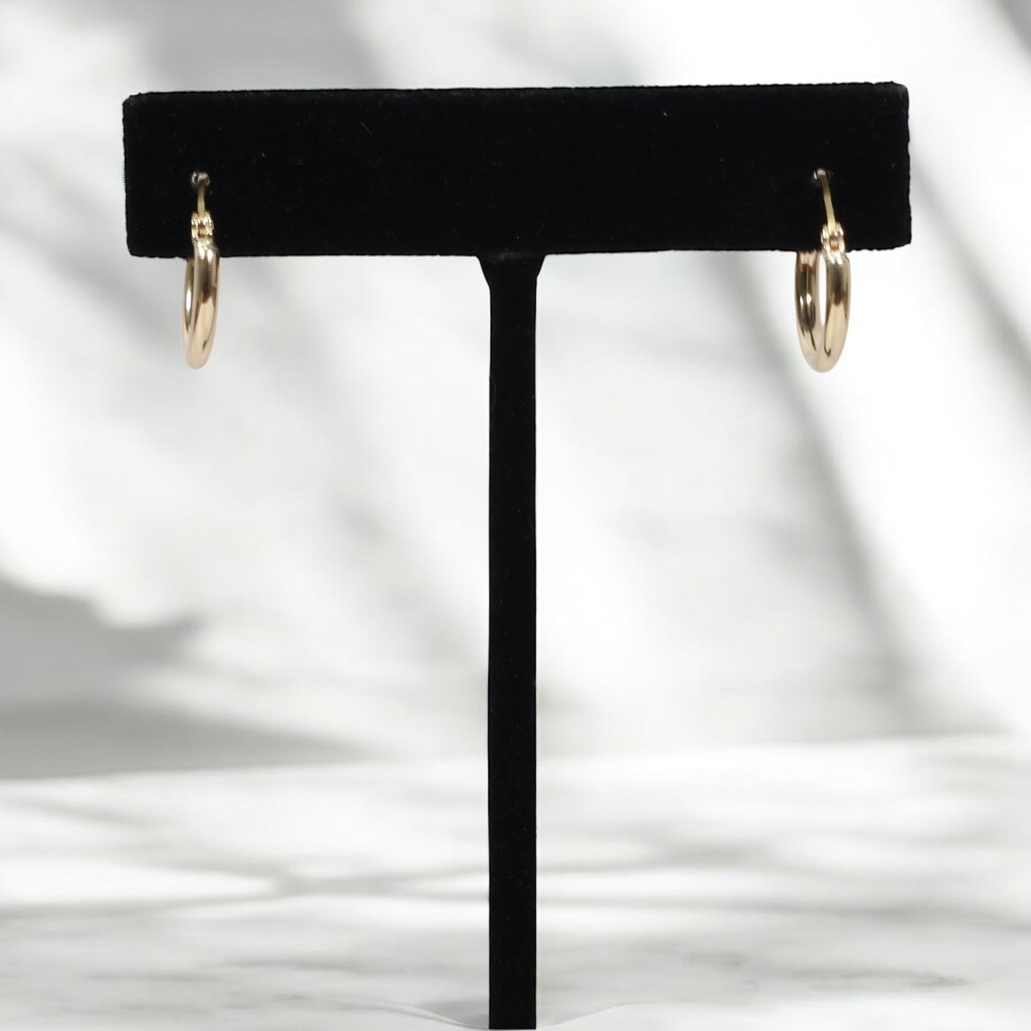 14K YG Fashion Hoop Earrings / 1.47gr / 0.8in /