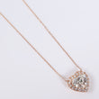 14K RG Lab Diamond Heart Set Jewelry / 3.08gr / 1mm / 18in / 3.50Ct Lab / VS / F