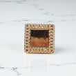 10K YG Diamond Memorial Cuban Fabric Rings / 15.8gr / Sz 10 / D-2Ct