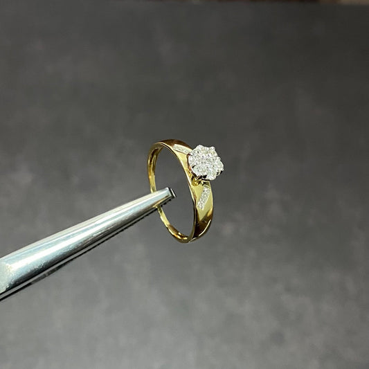 14K Yellow Gold Diamond Luxury Trio Set Engagement Ring 0.39Ct Dia / 5.78gr / Size 10M / 7 1/4WM