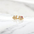 10K YG Diamond HK - Letter N Rings / 2.5gr / Sz 7 / 0.14Wt Dia