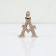 Letter A Pendant 14K Yellow Gold With Diamond / 7.3gr