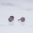14K White Gold Diamond Flower Stud Earrings 0.29Ct / 1.1gr