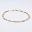 14K YG Lab Diamond Tennis Bracelet / 7.2gr / 2.3mm / 8in / 3.87Ct Lab / VS / F