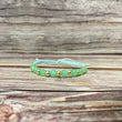 18K Yellow Gold Tejida Fashion Jade Stone-Smooth Balls Bracelet Adjustable / 0.98gr