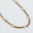 14K YG Monaco Cuban Link - White Clovers Chain / 28.8gr / 6mm / 18in /