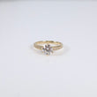14K YG Lab Diamond Round Brilliant With Certificate Engagement Ring / 2.75gr / Sz 6 / 1Ct Lab Dia / D / VS1
