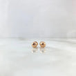 18K Rose Gold Smooth Ball Stud Earrings / 0.45gr / 4mm