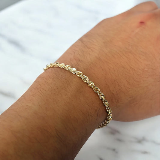 14K YG Rope Chain / 3.13gr / 3.8mm / 8in