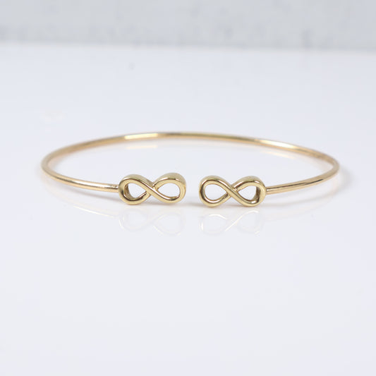 10K Yellow Gold Infinity Bracelet / 3gr / 1.5mm / Sz 16