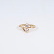 14K YG Diamond Pan Luxury Ring / 3gr / Sz 6 / 0.50Ct Dia