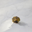 18K Yellow Gold Arcangel San Miguel Ring With Zircons / 10.4gr / Size 10.5