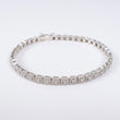 10K WG Diamond Square Links Bracelet / 11gr / 4.3mm / 7.5in / 2Ct / VS2-SI / G-H