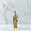 14K Yellow - White Gold Jesus Pendant With Zircons / 10.9gr