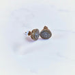 10K Yellow Gold Diamond Circle Stud Earrings 1.15Ct / 3.5gr