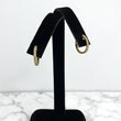 14K Yellow Gold Diamond Luxury Hoop Earrings 0.55Ct / 2.6gr