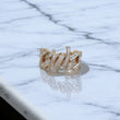 10K Yellow Gold Cuban Ring With Diamond 1.72Ct / 11.8gr / Size 10.5
