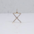 14K YG Lab Diamond Letter X Pendant / 1.27gr / 1in / 0.60 CTTW Lab VS / E-F