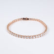 14K RG Lab Diamond Tennis Bracelet / 12.4gr / 4.8mm / 7in / 15.45Ct Lab / VS / F