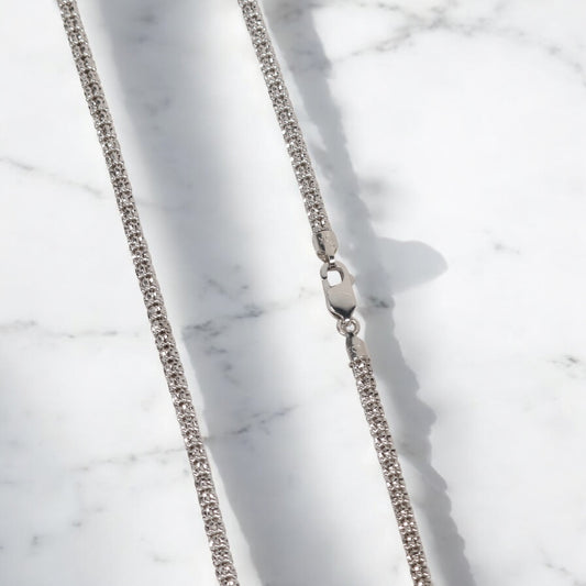 10K WG Moon Ice Chain / 17.1gr / 3.8mm / 20in /