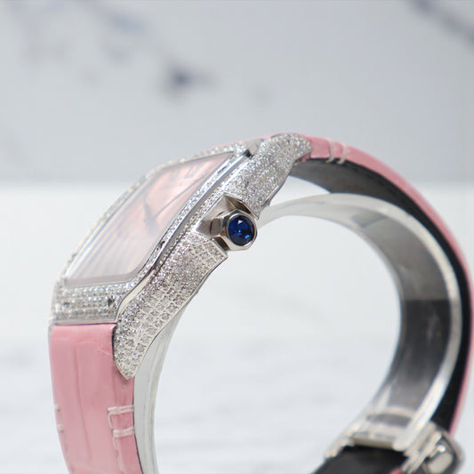 Cartier Santos Pink Bustdown XL Watch