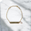 14K YG Baby Name Plate HK Bracelet / 3gr / 1.8mm / 7in /