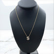 14K Yellow Gold Diamond Letter S Jewelry Set 0.50Ct Dia / 4.1gr / 1.3mm / 18in