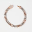 10K 2 Tone Cuban links Bustdown Bracelet / 47.57gr / 10mm / 9in / D-7.70Ct