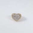 10K YG Diamond Heart Reverse Ring / 7.92gr / Sz 7 / 3.75Ct / VS2-SI / G-H