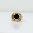 14K Yellow Gold Luxury Ring With Zircons / 8.5gr / Size 11