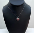 18K White Gold Pink Sapphire Jewelry Set With Diamond / 5.1gr