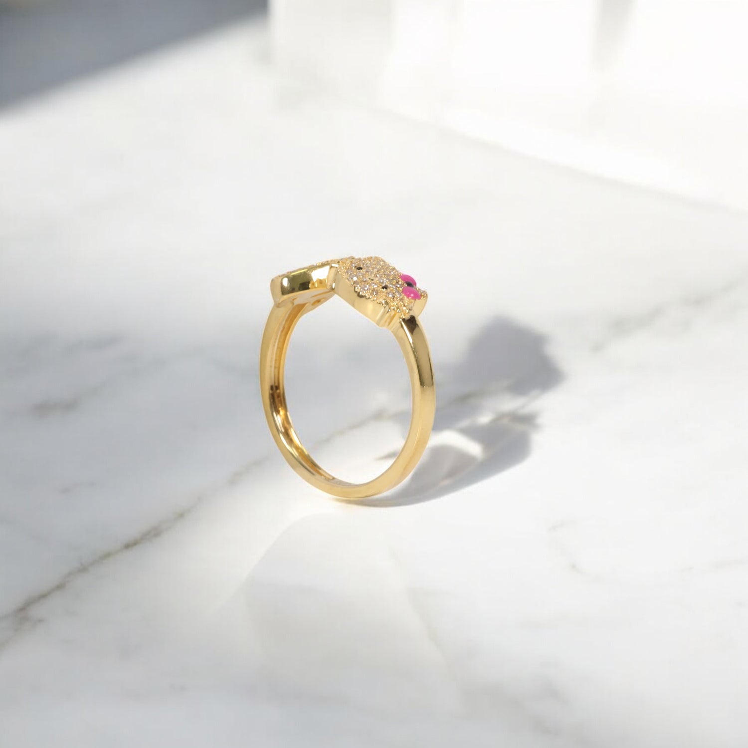 10K YG Diamond HK - Letter Y Rings / 2.5gr / Sz 6.5 / 0.14Wt Dia