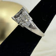 14K White Gold Diamond Luxury Engagement Ring Ct Dia / 7.3gr / Size 5