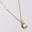14K YG Letter C Set Jewelry / 3.4 gr / 1.5mm / 18in /