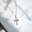 18K Yellow Gold Cross Jewelry Set / 2.8gr / 17in