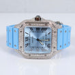 Cartier Santos Ice Blue - Bustdown Watch / XL /