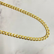 14K YG American Cuban Link Chain / 18.87gr / 5.7mm / 22in /