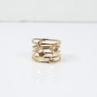 14K YG Stars And Moon Rings / 4.95gr / Sz 8 /